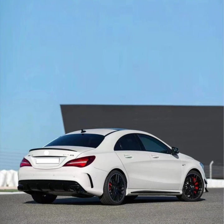 Car Craft Compatible With Mercedes Benz Cla Class W117 C117 X117 2013-2019 Front Rear Bumper Side Skirt Diffuser Exhaust Tip Upgrade Convert To Amg Amga45 Bumper Bodykit W117-010