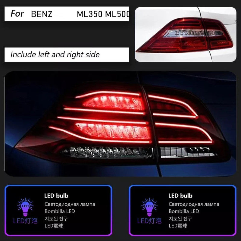 Car Craft Compatible With Mercedes Benz Ml W166 2012-2015 Car Rear Upgraded Tail Light Lamp Xenon Taillight Retrofit Upgrade Modified Led Drl Hid Gle Style W166-012 Gc