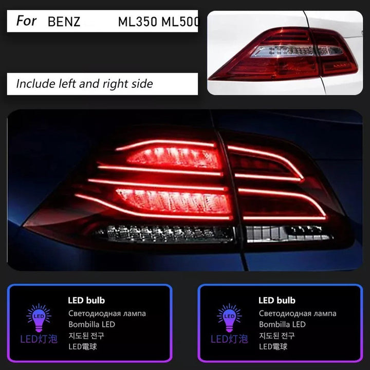 Car Craft Compatible With Mercedes Benz Ml W166 2012-2015 Car Rear Upgraded Tail Light Lamp Xenon Taillight Retrofit Upgrade Modified Led Drl Hid Gle Style W166-012 Gc