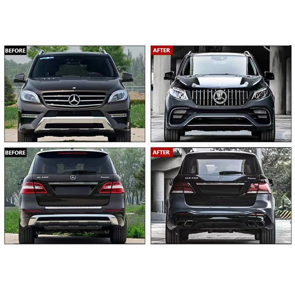 Car Craft Compatible With Mercedes Benz Ml W166 2012-2016 To Gle w166 2016-2019 Amg63 Upgrade Facelift Conversion Bodykit Bumper Hood Headlight Taillight CC-8543 - CAR CRAFT INDIA