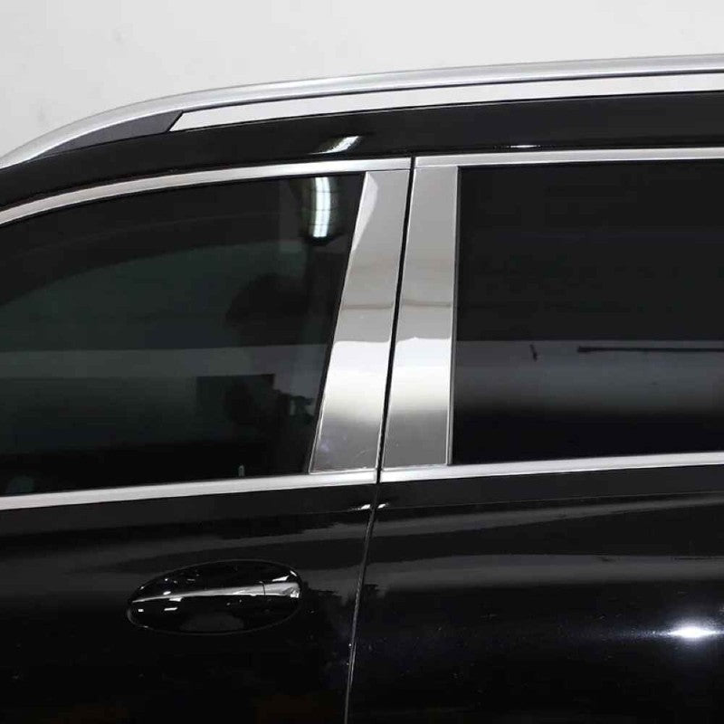 Car Craft Compatible With Mercedes Benz Gl Gls W166 X166 2012-2019 Side Window Door Piller Chrome Strip Garnish Trim CC-9959