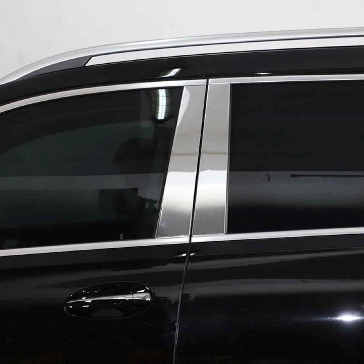Car Craft Compatible With Mercedes Benz Gl Gls W166 X166 2012-2019 Side Window Door Piller Chrome Strip Garnish Trim CC-9959