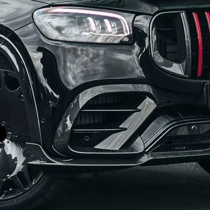 Car Craft Compatible With Mercedes Benz Gls W167 X167 2019-2025 Amg Bumper Brabus B900 Bodykit Real Carbon Fiber Grill Splitter Skirts Spoiler Front Rear Lip Diffuser Exhaust Tip Canard - CAR CRAFT INDIA