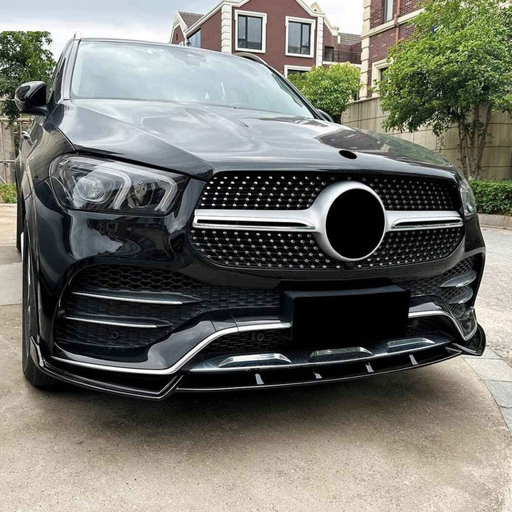 Car Craft Compatible With Mercedes Benz Gle Class W167 X167 C167 2019-2023 Amg Line Front Bumper Lip Splitter Skirts Zst-1083 Gb Glossy Black - CAR CRAFT INDIA