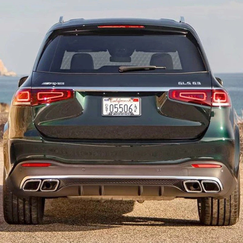 Car Craft Compatible With Mercedes Benz Gls Gle W167 X167 2019-2025 Amg Exhaust Tip Pipe Dual Black Gc W167-010 - CAR CRAFT INDIA