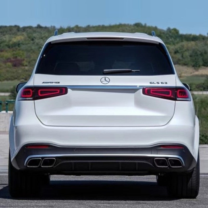 Car Craft Compatible With Mercedes Benz Gls W167 X167 2019-2025 Amg Rear Bumper Upgrade Convert To E63 Amg After Rear Lip Diffuser Black Gc X167-004 - CAR CRAFT INDIA