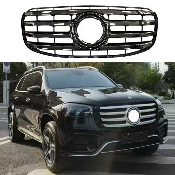 Car Craft Compatible With Mercedes Benz Gls Class W167 X167 2023-2026 Front Bumper Show Grill Standard Black Silver