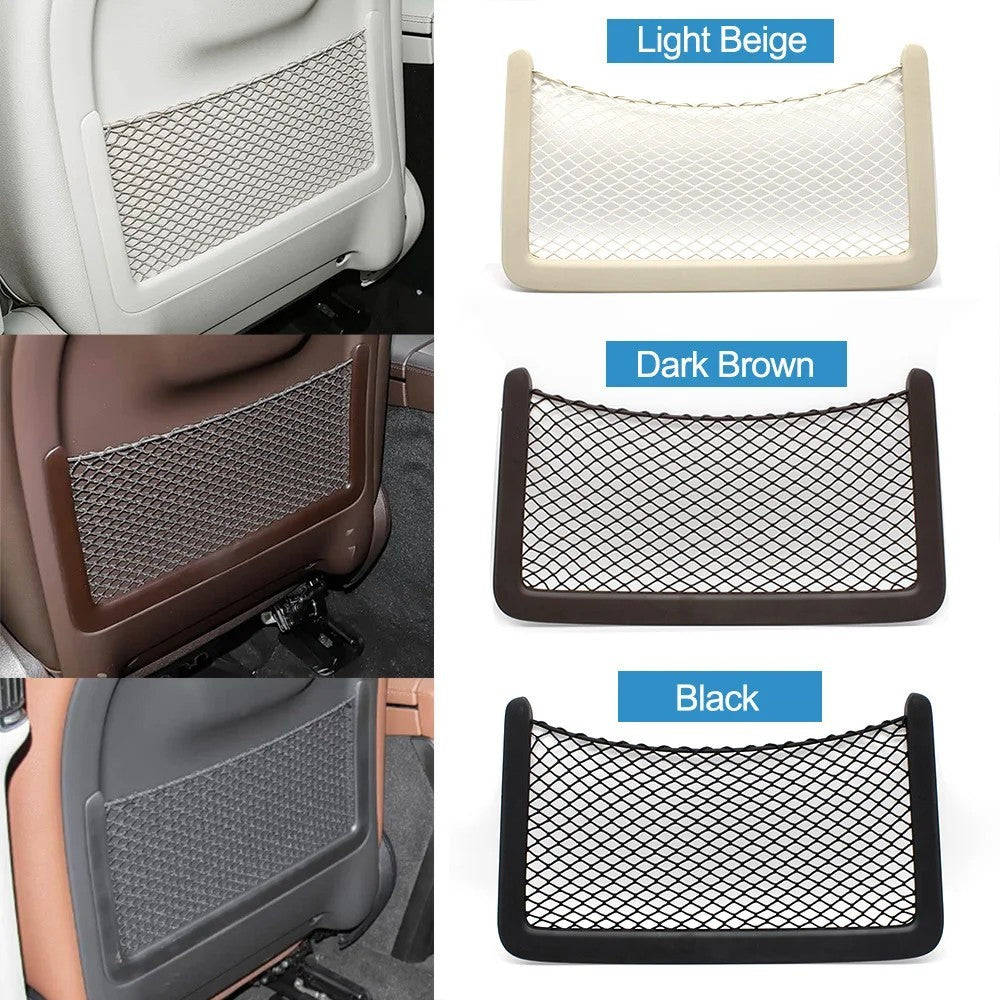 Car Craft Compatible With Mercedes Benz Gle Gls W167 X167 2019-2025 Rear Seat Backrest Storage Pocket Net Cover 16791031028v52 Dark Brown
