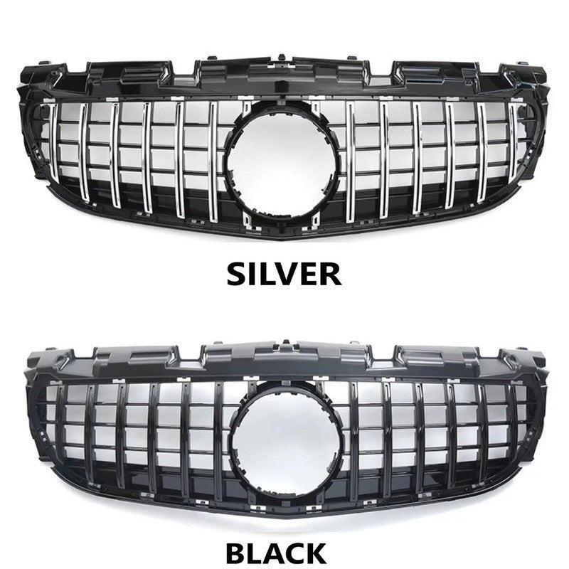 Car Craft Compatible With Mercedes Benz Slc W172 2016-2016 Front Bumper Show Grill Amg Gt Gtr Silver Chrome