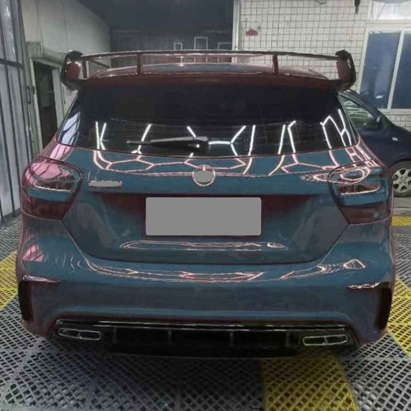 Car Craft Compatible With Mercedes Benz A Class W176 2012-2016 Rear Bumper Upgrade Convert To Amg Amg45 Exhaust Tip Pipe Silver Chrome W176-011