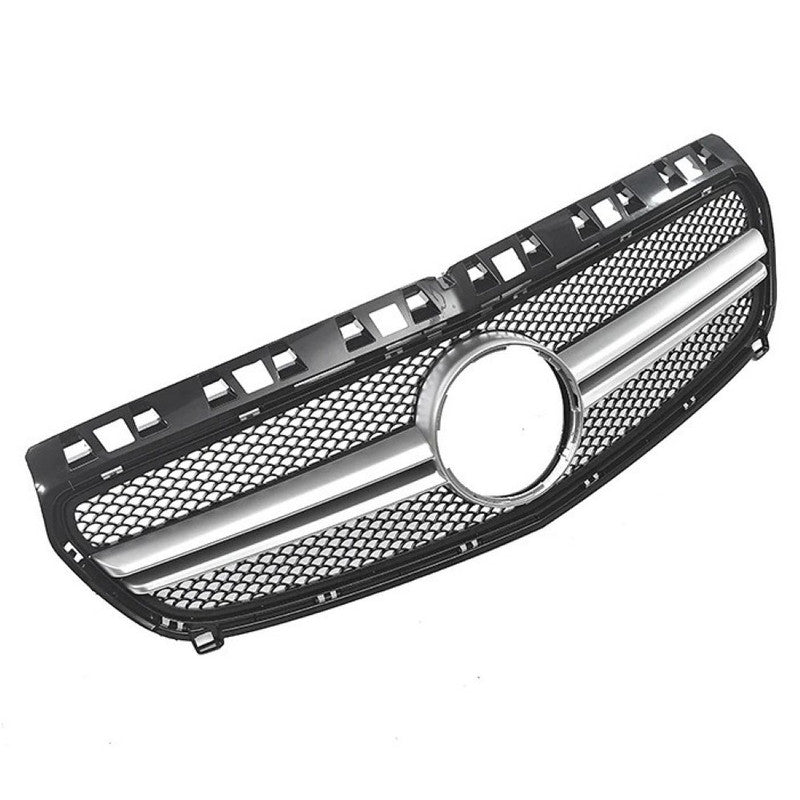 Car Craft Compatible With Mercedes Benz A Class W176 2012-2016 Front Bumper Amg Show Grill Amg Silver