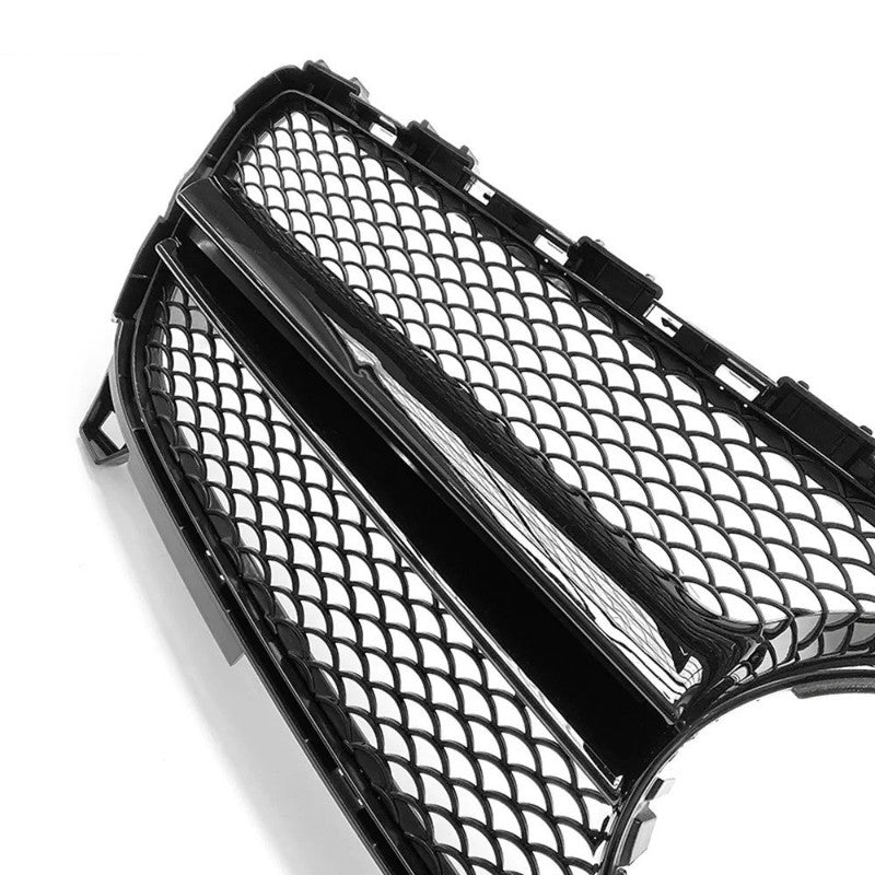 Car Craft Compatible With Mercedes Benz A Class W176 Lci 2016-2018 Front Bumper Amg Show Grill Amg Black Usa