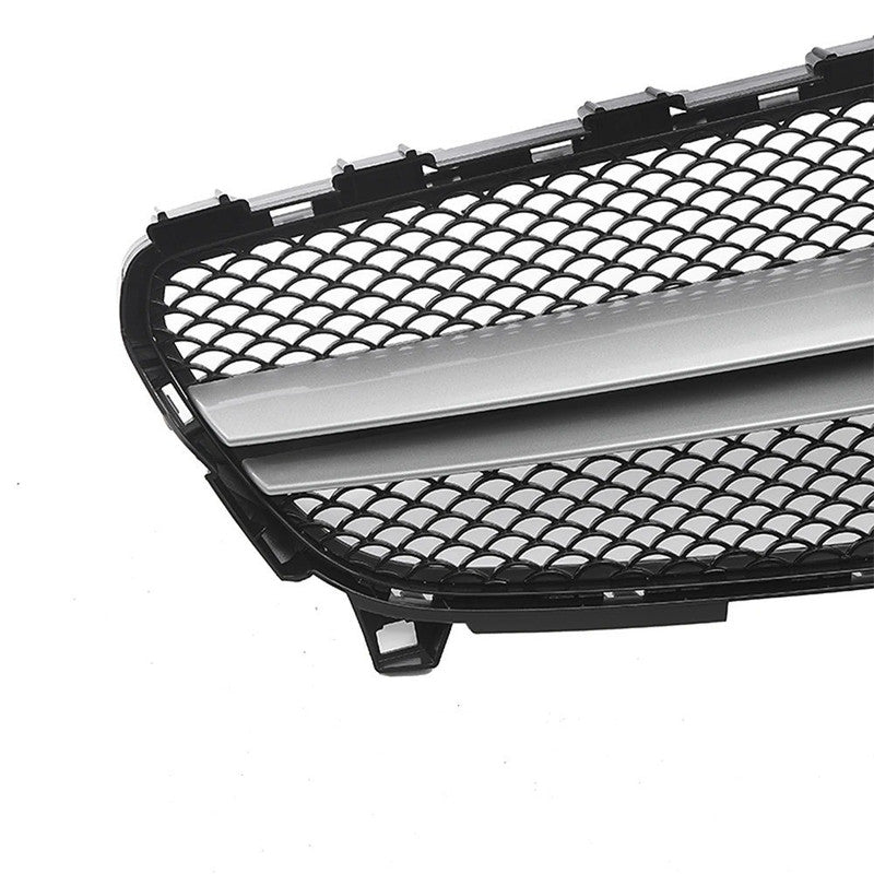Car Craft Compatible With Mercedes Benz A Class W176 Lci 2016-2018 Front Bumper Amg Show Grill Amg Silver Usa GC