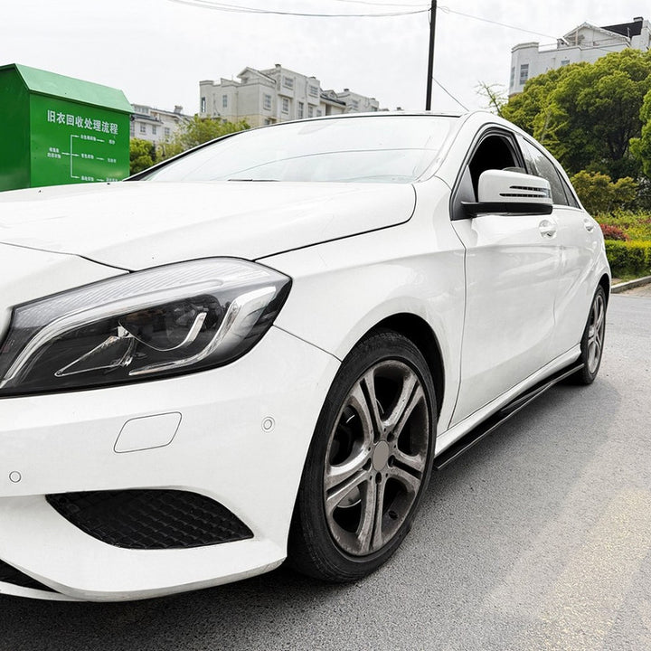 Car Craft Compatible With Mercedes Benz A Class W176 Cla W117 C117 2013-2018 Side Skirt Splitter Trim Running Board Zst-1553 Gb Glossy Black