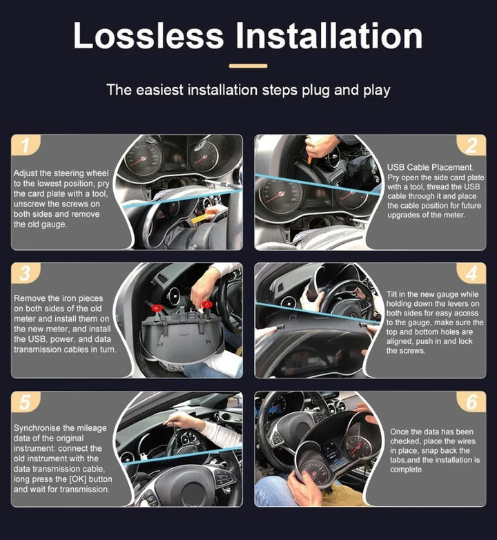 Car Craft Compatible With Mercedes Benz C Class W204 2008-2011 Ntg 4 Lcd Led Digital Speedometers Cluster Meeter Display Screen Instrument Panel Player