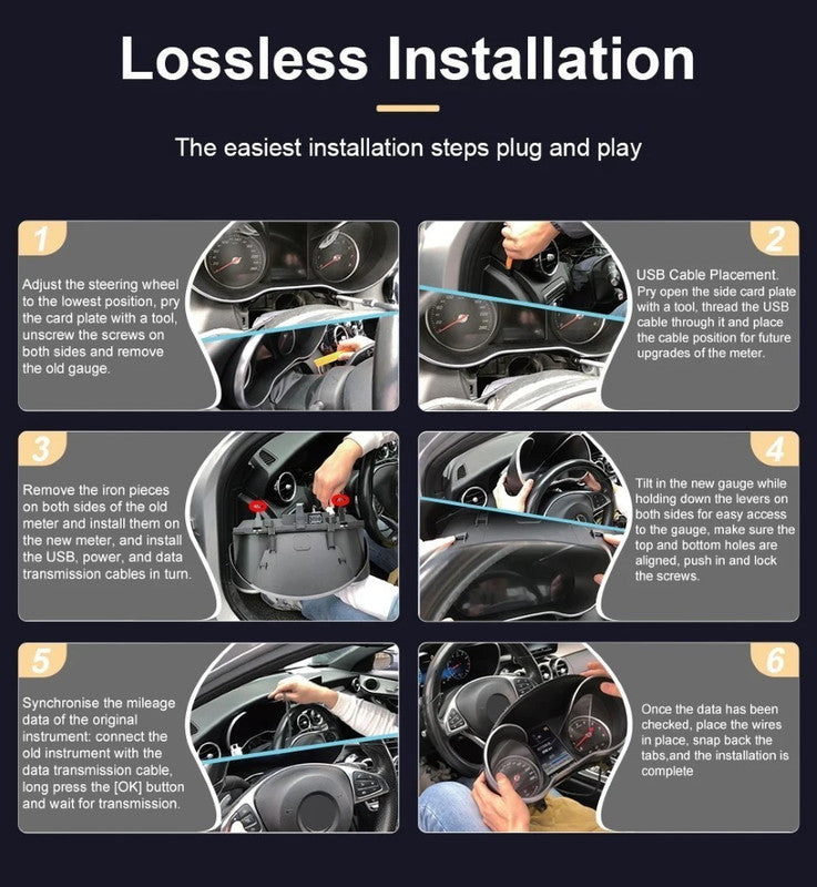 Car Craft Compatible With Mercedes Benz C Class W204 Lci 2012-2014 Ntg 4.5 Lcd Led Digital Speedometers Cluster Meeter Display Screen Instrument Panel Player