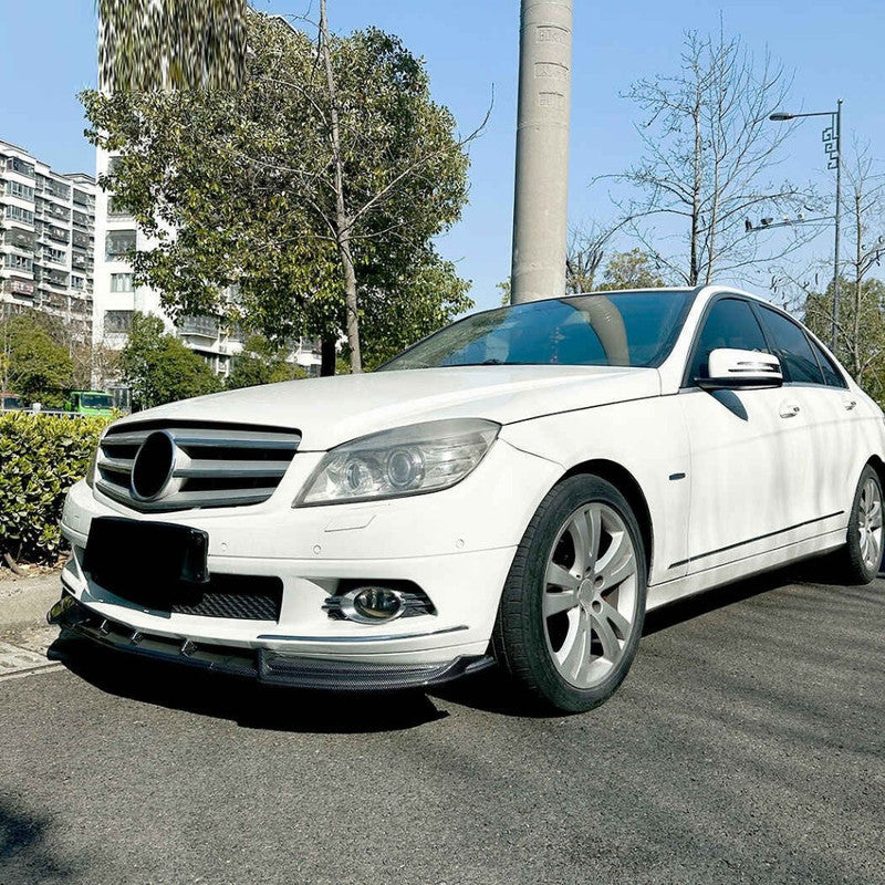 Car Craft Compatible With Mercedes Benz C Class W204 2007-2010 Standard Front Bumper Lip Splitter Skirts Zst-1104 Gb Glossy Black - CAR CRAFT INDIA