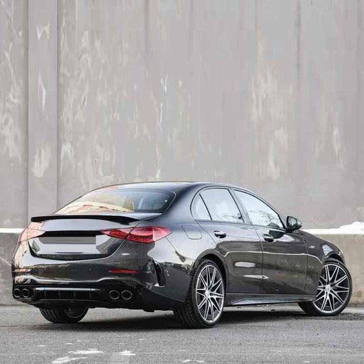 Car Craft Compatible With Mercedes Benz C Class W206 C206 2020-2026 Amg Rear Bumper Exhaust Pipe Tip C43 C63 Black