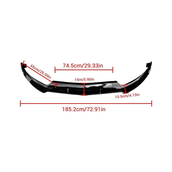 Car Craft Compatible With Mercedes Benz C Class W205 C205 Coupe 2015-2021 Classic Standard Front Bumper Lip Splitter Skirts Brabus Style Carbon Fiber Look GC