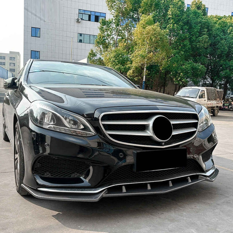 Car Craft Compatible With Mercedes Benz E Class W212 2012-2015 C207 Amg Front Bumper Lip Splitter Skirts Zst-1098 Gb Glossy Black - CAR CRAFT INDIA