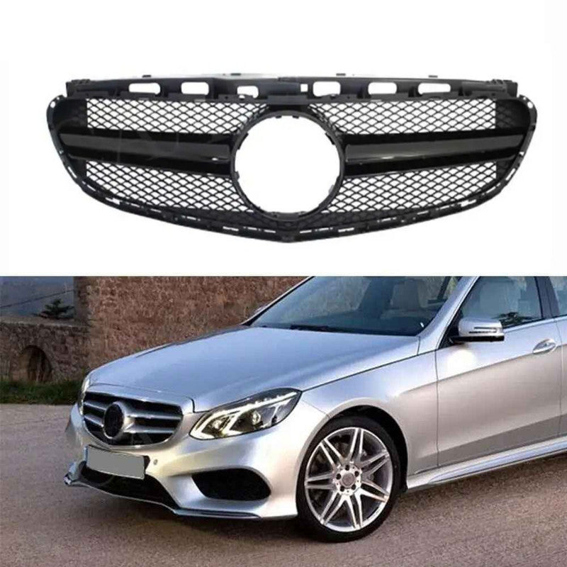 Car Craft Compatible With Mercedes Benz E Class W212 Lci 2014-2016 Upgrade Front Bumper Amg Show Grill Black Gc W212-004 CC-9705 - CAR CRAFT INDIA