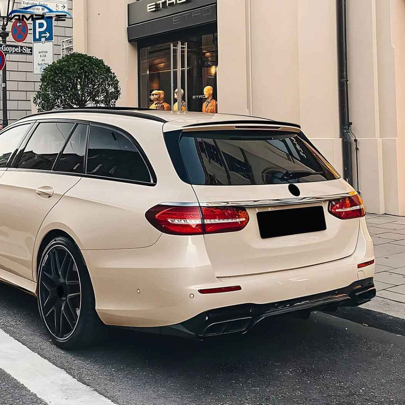 Car Craft Compatible With Mercedes Benz E Class Estate W213 S213 2016-2023 Rear Trunk Wing Boot Lip Roof Spoiler Usa Zst-1486 Cf Carbon Fiber Look