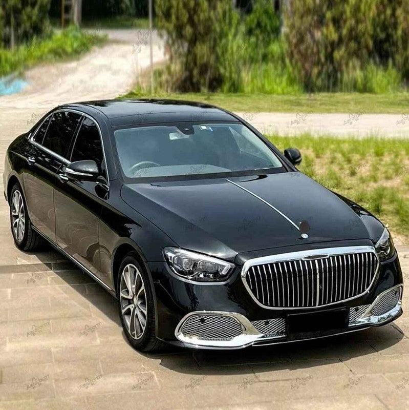 Car Craft Compatible With Mercedes Benz E Class W213 Lci 2021-2023 Upgrade Facelift Convert To Maybach Bodykit Front Rear Bumper Gril Exhaust Pipe Tip Diffsuer Trim