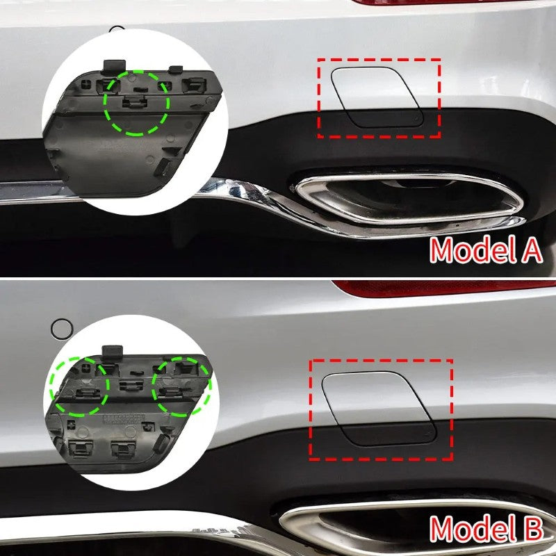 Car Craft Compatible With Mercedes E Class W213 Lci 2021-2024 Rear Bumper Trailer Tow Towing Hook Hole Cover 2138855705 Unpainted Model B - CAR CRAFT INDIA