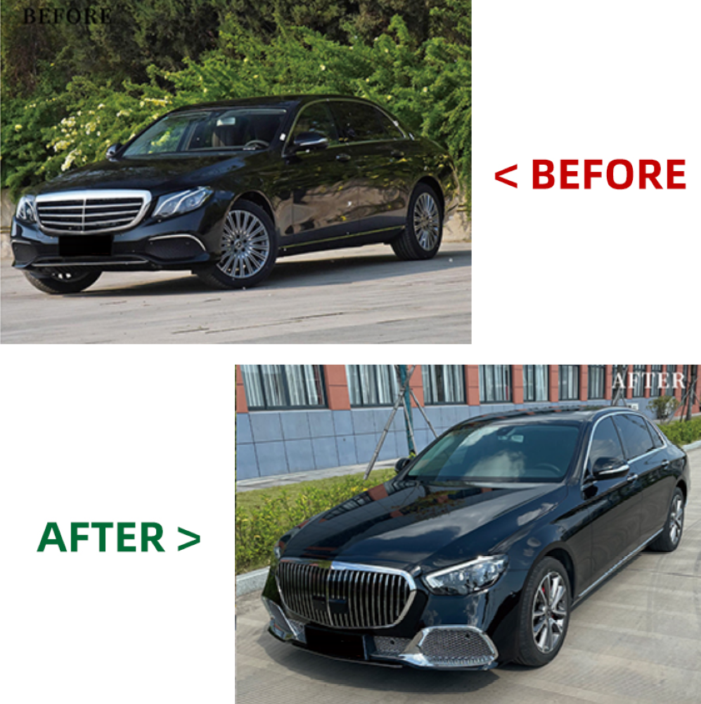 Car Craft Compatible With Mercedes Benz E Class W213 2016-2020 To W213 Lci 2021+ Maybach Upgrade Facelift Conversion Bodykit Bumper Hood Headlight Taillight CC-6361