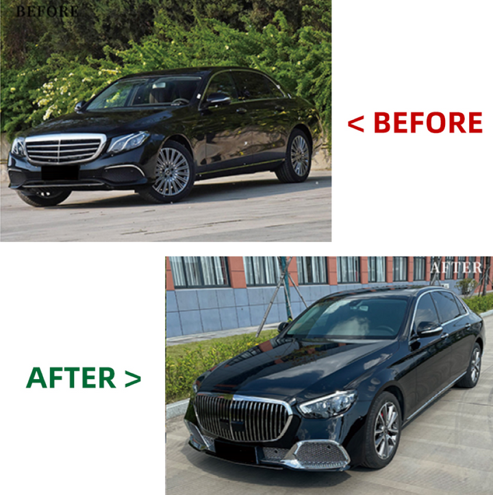 Car Craft Compatible With Mercedes Benz E Class W213 2016-2020 To W213 Lci 2021+ Maybach Upgrade Facelift Conversion Bodykit Bumper Hood Headlight Taillight CC-6361