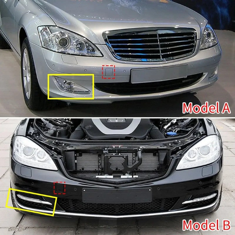 Car Craft Compatible With Mercedes S Class W221 2005-2014 Front Bumper Trailer Tow Towing Hook Hole Cover 2218850223 Unpainted Model A - CAR CRAFT INDIA