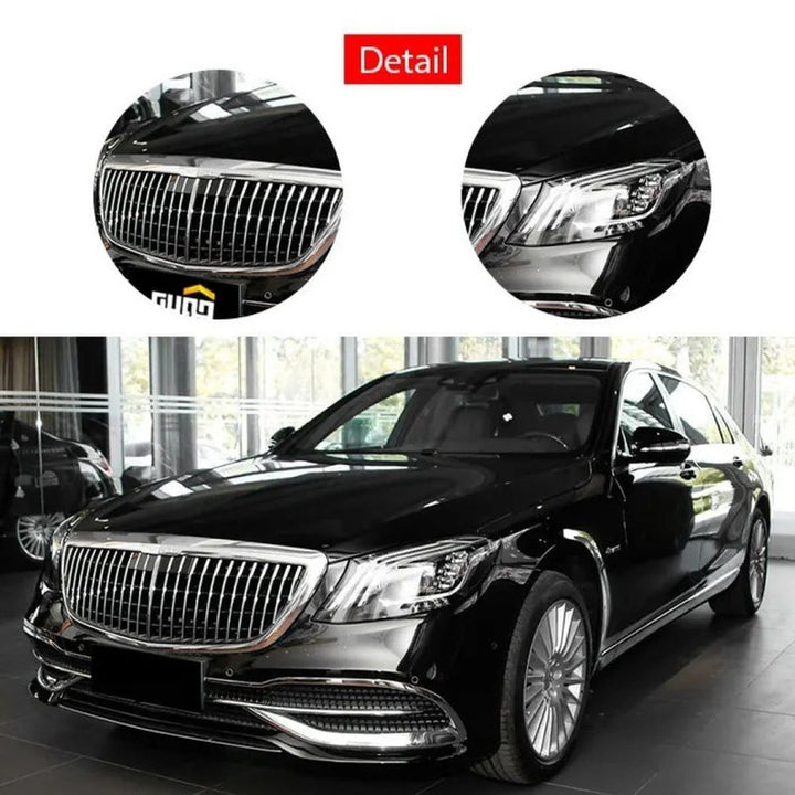 Car Craft Compatible With Mercedes Benz S Class W222 Lci 2018-2020 Upgrade Convert To S Class Maybach Mhb Front Bumper Bodykit Splitter Trim Gc W222-005
