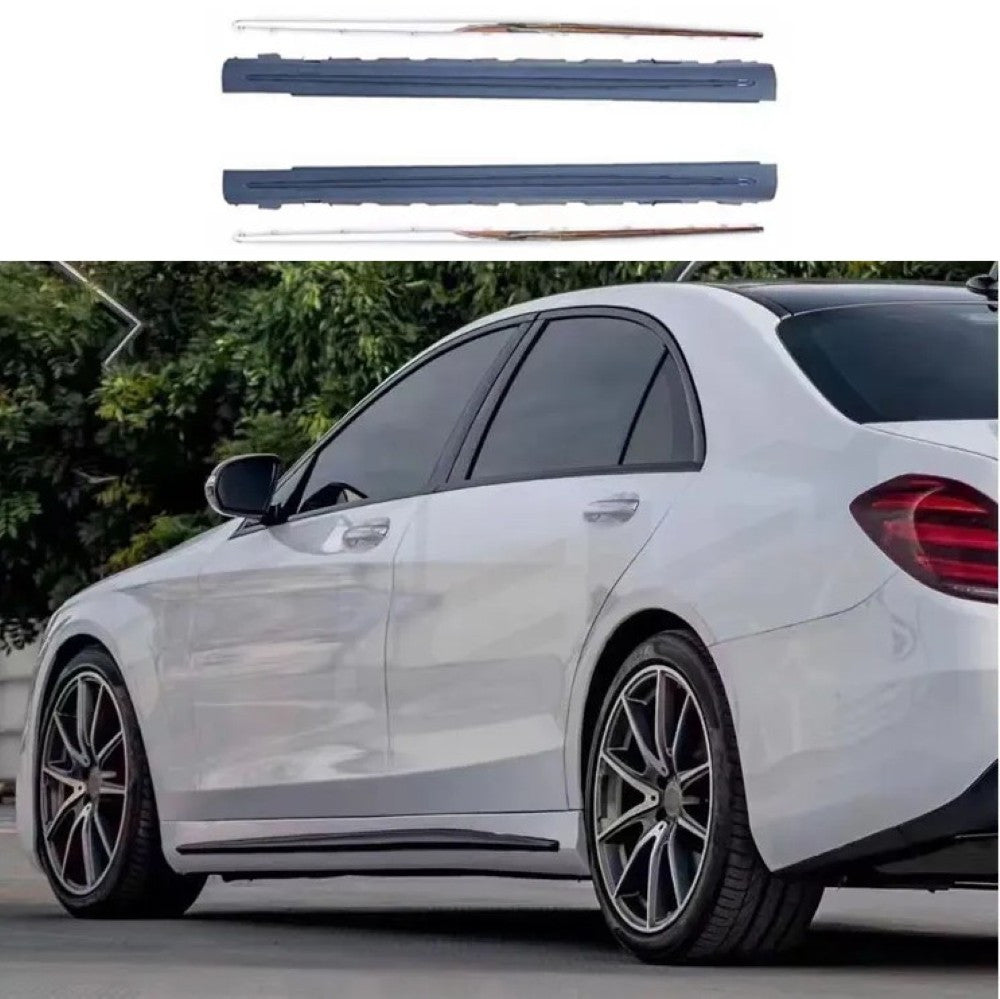 Car Craft Compatible With Mercedes Benz S Class W222 Lci 2018-2020 Upgrade Convert To S Class S63amg Amg63 S63 S65 S450 Amg Maybach Side Skirt Splitter Running Board Gc W222-013 Long