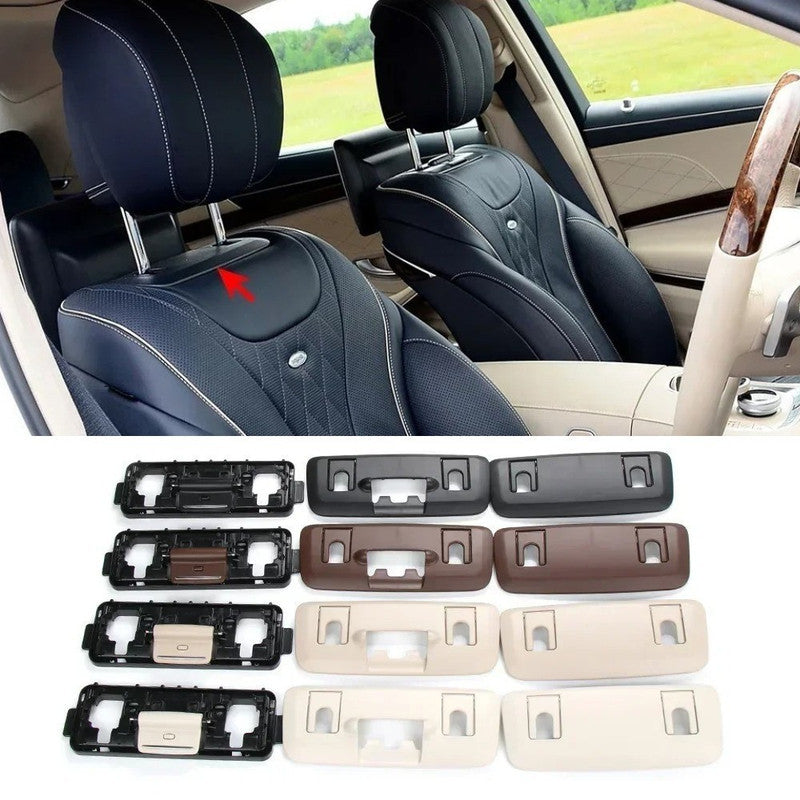 Car Craft Compatible With Mercedes Benz S Class W222 2014-2020 Seat Headrest Backrest Adjustment Clamp Cover 22291015129051 Black Driver Side CC-9056