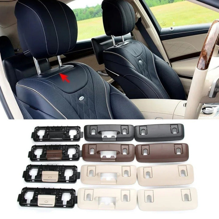 Car Craft Compatible With Mercedes Benz S Class W222 2014-2020 Seat Headrest Backrest Adjustment Clamp Cover 22291015129051 Black Driver Side CC-9056