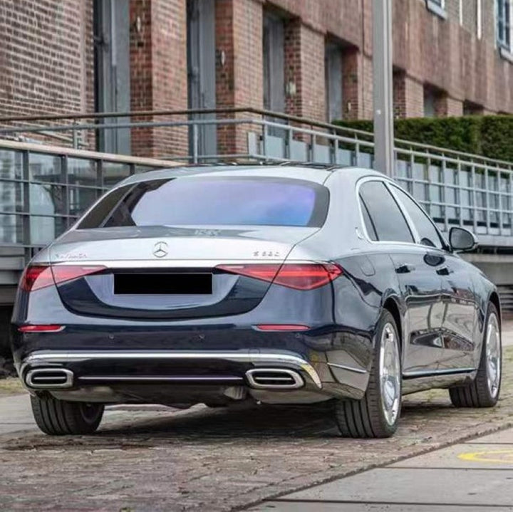 Car Craft Compatible With Mercedes Benz S Class W223 2021-2025 Rear Bumper Upgrade Convert To Maybach Mhb S680 Bumper Bodykit Exhaust Tip Pipe Gc W223-002 CC-9715 - CAR CRAFT INDIA