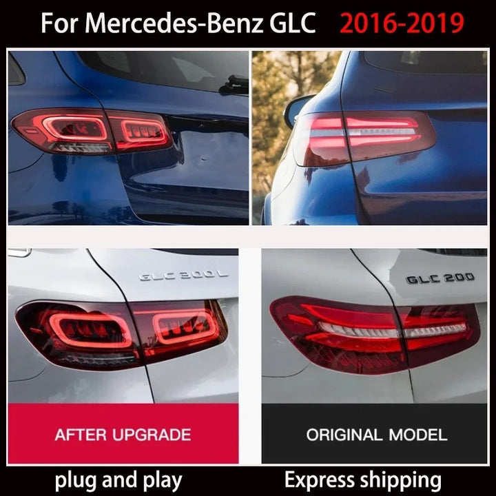 Car Craft Compatible With Mercedes Benz Glc Class W253 X253 2016-2019 Car Rear Upgraded Tail Light Lamp Xenon Taillight Retrofit Upgrade Modified Led Drl Hid Light Shy - CAR CRAFT INDIA