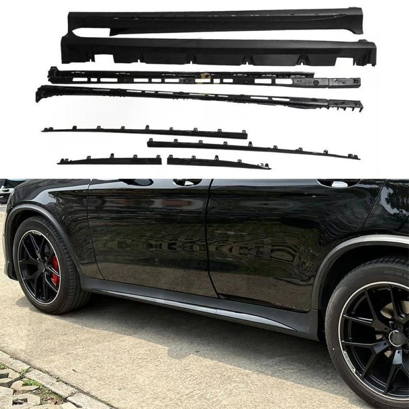 Car Craft Compatible With Mercedes Glc X253 Glc Coupe W253 C253 2019-2022 Side Skirts Skirt Running Board Glc63s Amg Style