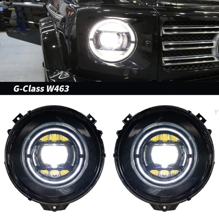 Car Craft Compatible With Mercedes Benz G Class G Wagon G63 G55 W463 2007-2018 Car Front Upgraded Head Light Lamp Xenon Headlight Retrofit Upgrade Modified Led Drl Hid Light Shy - CAR CRAFT INDIA