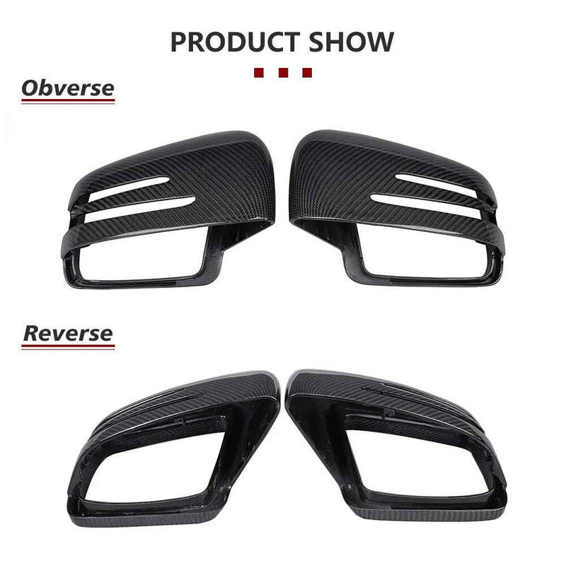 Car Craft Compatible With Mercedes Ml Gl Gle Gls W166 X166 2009-2018 G Class W463 2007-2018 G500 R Class W251 06-16 Rear View Case Wing Cap Shell Housing Mirror Covers Replacement Style Carbon Fiber Look