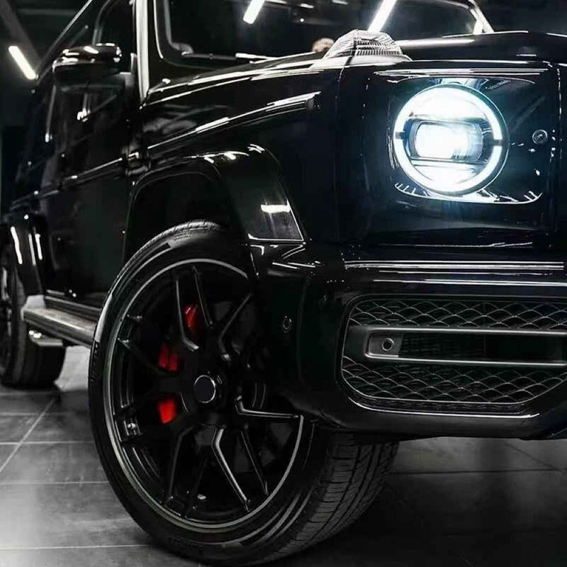 Car Craft Compatible With Mercedes Benz G Class G Wagon W464 2019-2023 Upgrade Facelift Convert To Amg G63 G55 Bodykit Front Bumper Grill Skirt Trim Wheel Arch