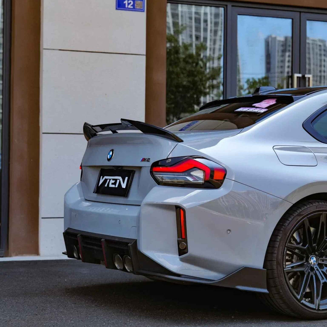 Car Craft Compatible With Bmw 2 Series G87 M2 2022-2026 Rear Wing Lip Roof Spoiler Trim Vten V Ten Style