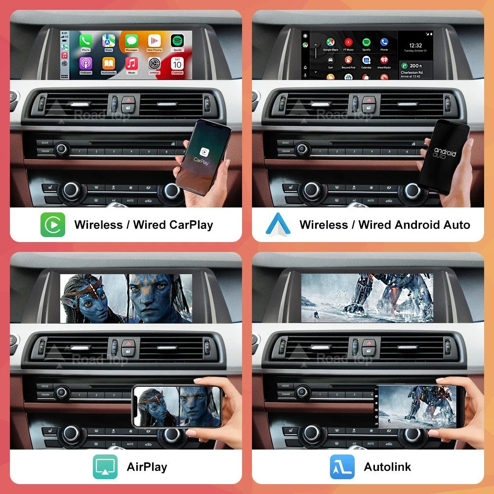 Car Craft Compatible with BMW 5 Series F10 2010-2017 Interior Android Player DVD Navigation Touch Screen Carplay  10 Inch 4+64gb CIC CC-1141