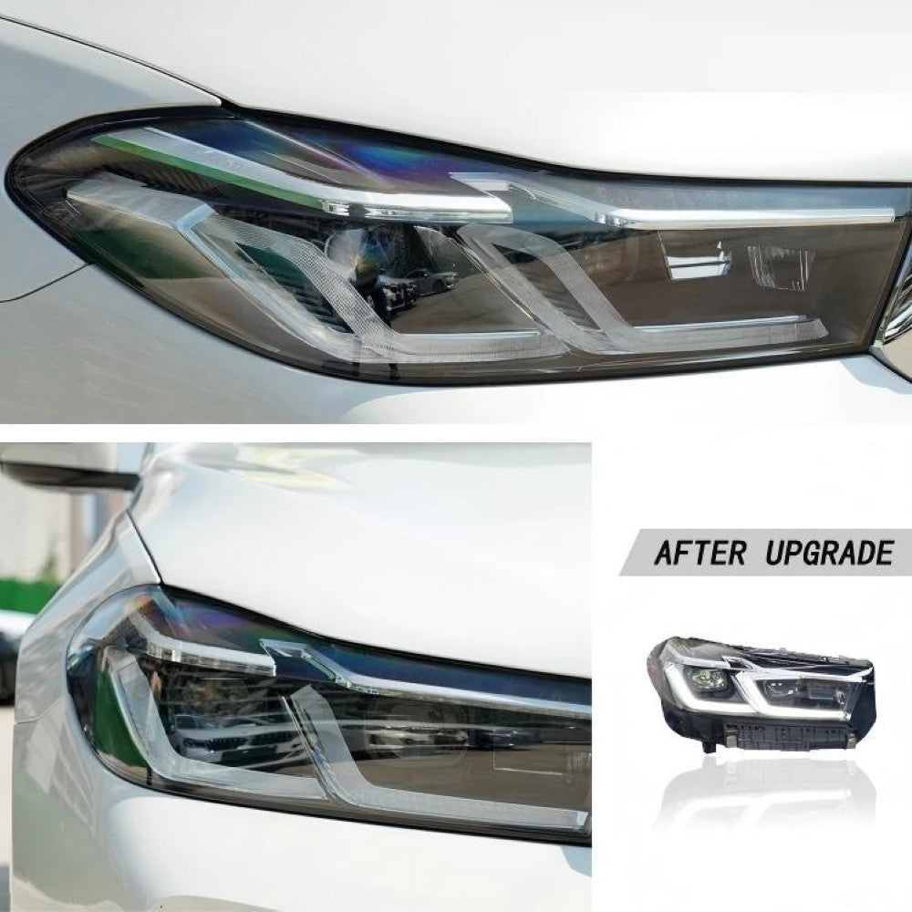 Car Craft Compatible With Bmw 6 Series Gt G32 2018-2020 To 2021+ Lci Upgrade Facelift Conversion Bodykit Bumper Headlight CC-8544