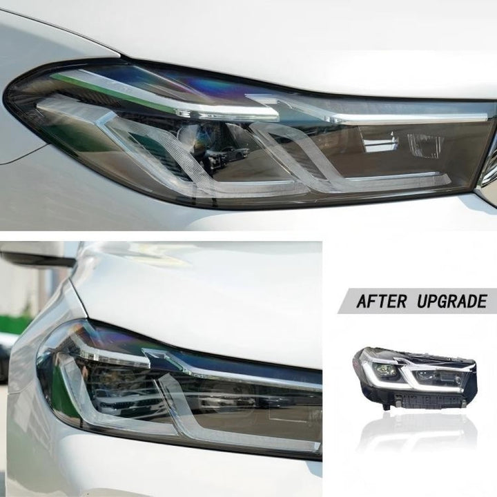 Car Craft Compatible With Bmw 6 Series Gt G32 2018-2020 To 2021+ Lci Upgrade Facelift Conversion Bodykit Bumper Headlight CC-8544