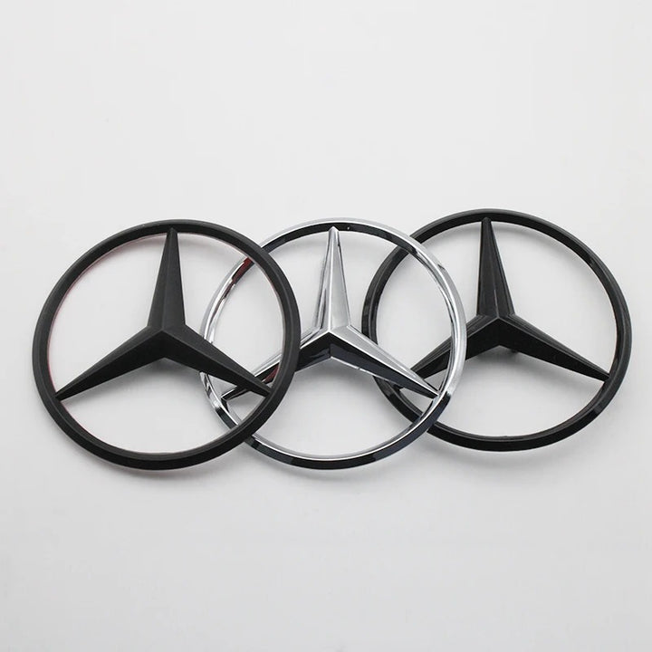 Car Craft Compatible With Mercedes A B C E S Class Ml Gl Gle Gls Cla Gla Glc Slk Grill Letter Logo Badge Emblem Sticker Rear Trunk Logo 82mm Black