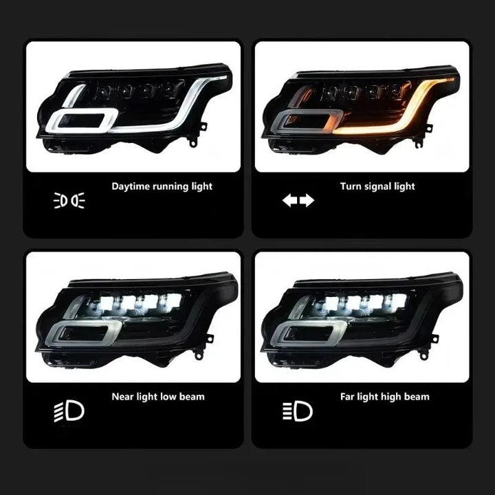 Car Craft Compatible With Land Range Rover Vogue L405 2013-2017 Car Front Upgraded Head Light Lamp Xenon Headlight Retrofit Upgrade Modified Led Drl Hid 2022 Style