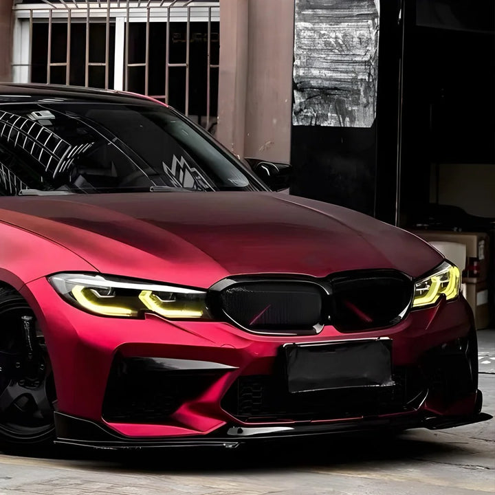 Car Craft Compatible With Bmw 3 Series G20 2019-2022 Car Front Upgraded Head Light Lamp Xenon Headlight Retrofit Upgrade Modified Led Drl Hid Laser Style With Yelllow Drl