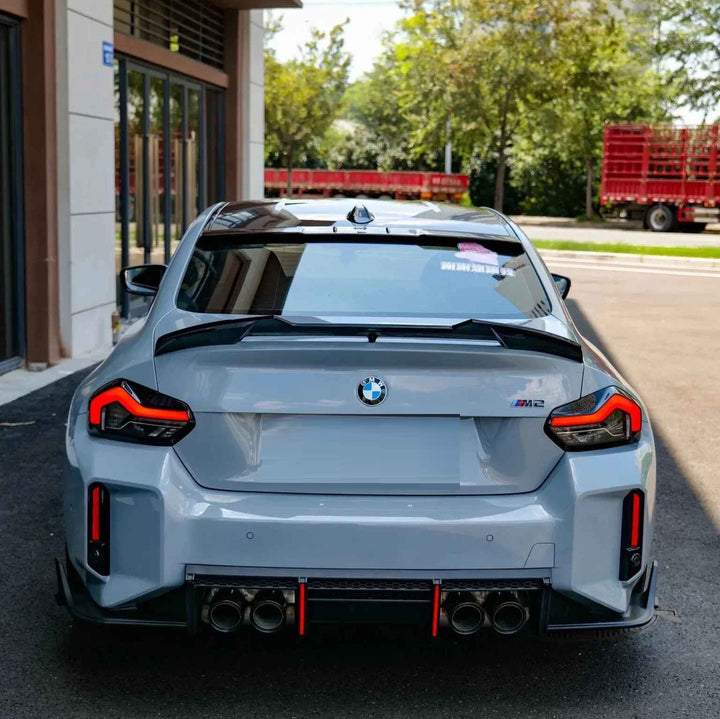 Car Craft Compatible With Bmw 2 Series G87 M2 2022-2026 Rear Bumper Lip Diffuser Splitter Skirt Trim Vten V Ten Style