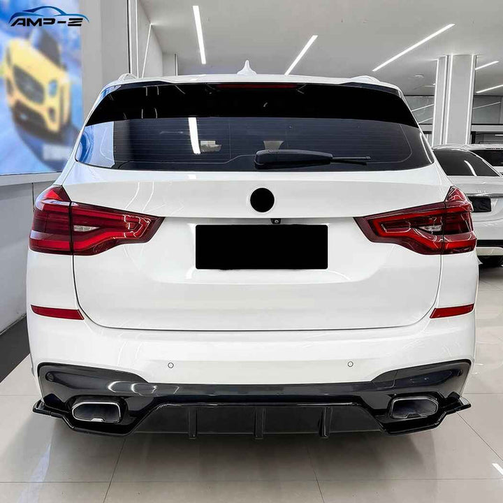 Car Craft Compatible With Bmw X3 G01 Pre-facelift M Sport 2018-2021 Rear Bumper After Lip Diffuser Trim Skirt Zst-1483 Gb Glossy Black